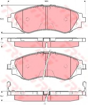 TRW Brake Pad Set, disc brake 10700222 - TRW
