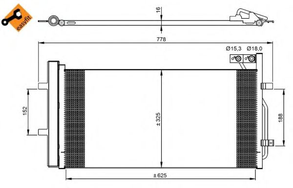 NRF Condenser, air conditioning 11541732 - NRF