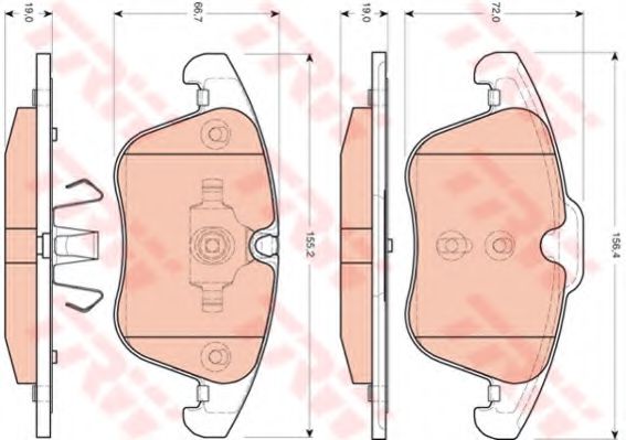 TRW Brake Pad Set, disc brake 10705209 - TRW