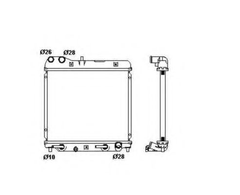 NRF Radiator, engine cooling 11544012 - NRF
