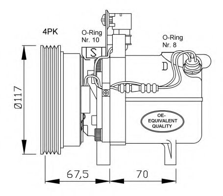 NRF Compressor, air conditioning 11540996 - NRF