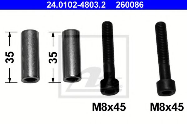 ATE Guide Sleeve Kit, brake caliper 10123645 - ATE