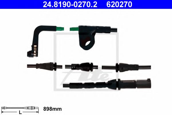 ATE Warning Contact, brake pad wear 10399697 - ATE