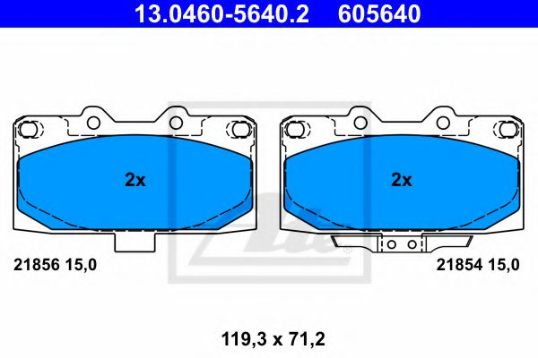 ATE Brake Pad Set, disc brake 10480944 - ATE