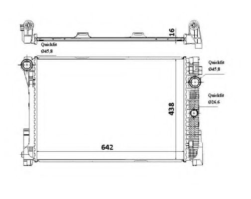 NRF Radiator, engine cooling 11544976 - NRF