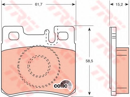 TRW Brake Pad Set, disc brake 10697859 - TRW