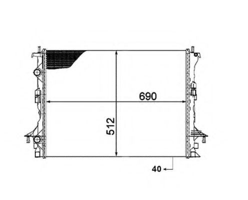 NRF Radiator, engine cooling 11544337 - NRF