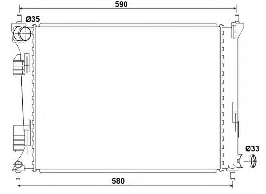 NRF Radiator, engine cooling 11543819 - NRF