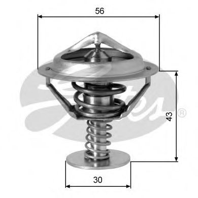 GATES Thermostat, coolant 11421755 - GATES