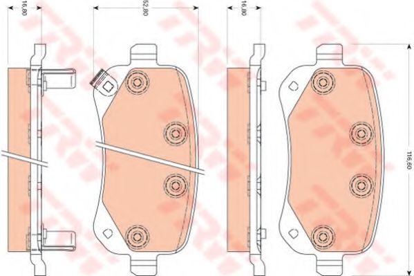 TRW Brake Pad Set, disc brake 10703581 - TRW