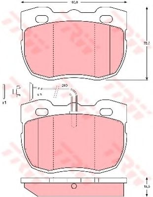 TRW Brake Pad Set, disc brake 10701720 - TRW