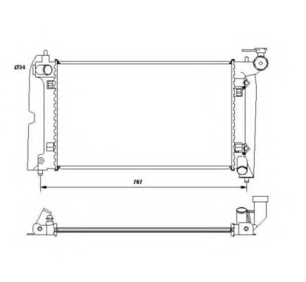 NRF Radiator, engine cooling 11544003 - NRF