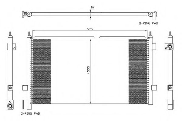 NRF Condenser, air conditioning 11542025 - NRF