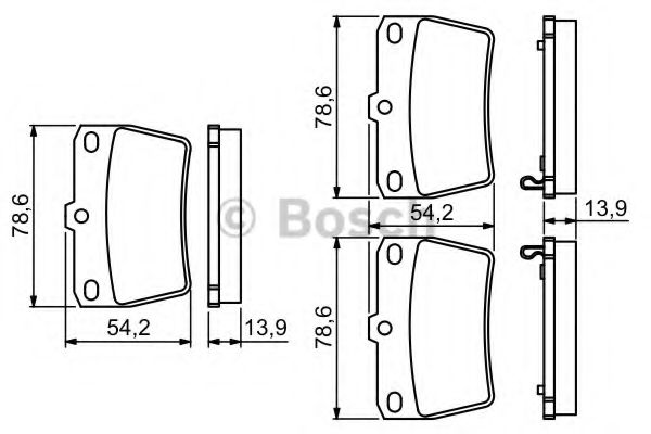BOSCH Brake Pad Set, disc brake 10598156 - BOSCH