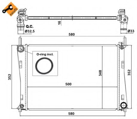 NRF Radiator, engine cooling 11524049 - NRF