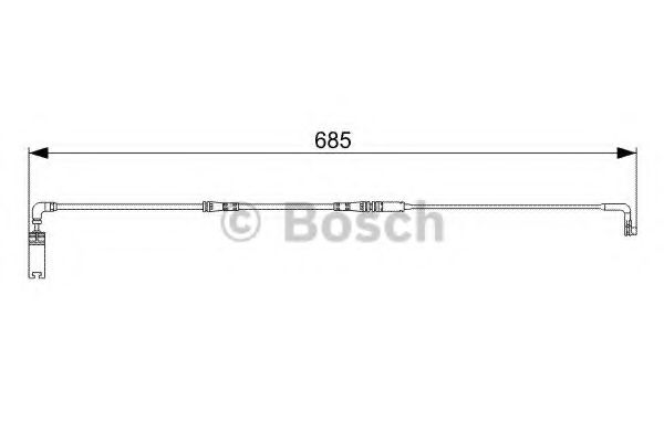 BOSCH Warning Contact, brake pad wear 10107092 - BOSCH