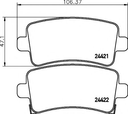 TEXTAR Brake Pad Set, disc brake 11423089 - TEXTAR