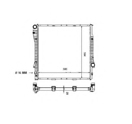 NRF Radiator, engine cooling 11524039 - NRF