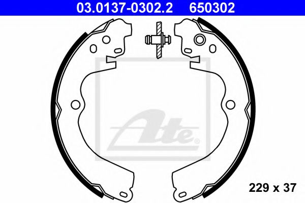 ATE Brake Shoe Set 10120586 - ATE