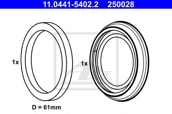 ATE Gasket Set, brake caliper 10122248 - ATE