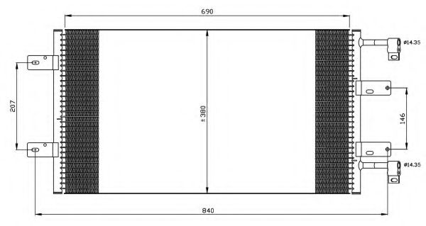 NRF Condenser, air conditioning 11541964 - NRF