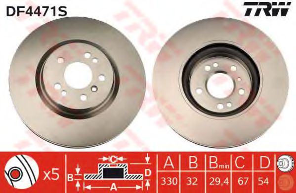 TRW Brake Disc 10705920 - TRW