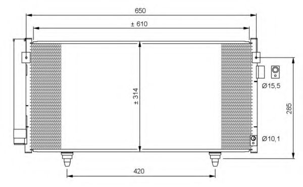 NRF Condenser, air conditioning 11542142 - NRF