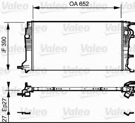 VALEO Radiator, engine cooling 10205443 - VALEO