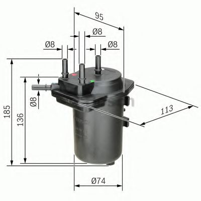 BOSCH Fuel filter 10929864 - BOSCH