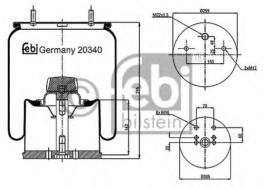 FEBI BILSTEIN Bellow, air suspension 11574155 - FEBI BILSTEIN