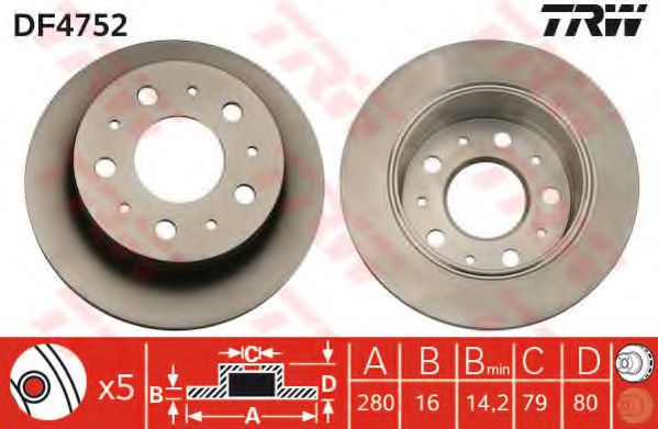 TRW Brake Disc 10710471 - TRW