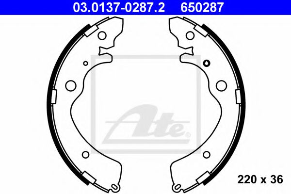 ATE Brake Shoe Set 10120575 - ATE