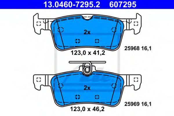 ATE Brake Pad Set, disc brake 11524421 - ATE