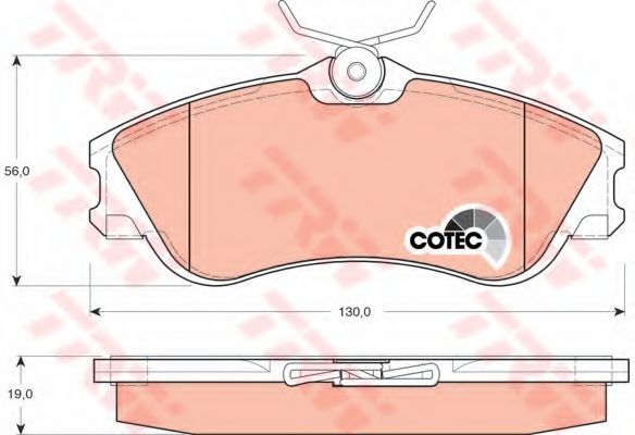 TRW Brake Pad Set, disc brake 10694593 - TRW
