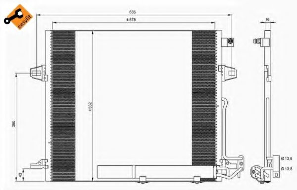 NRF Condenser, air conditioning 11542048 - NRF