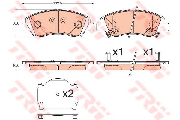 TRW Brake Pad Set, disc brake 11477318 - TRW