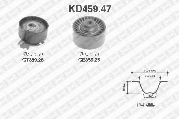 SNR Timing Belt Set 10997762 - SNR