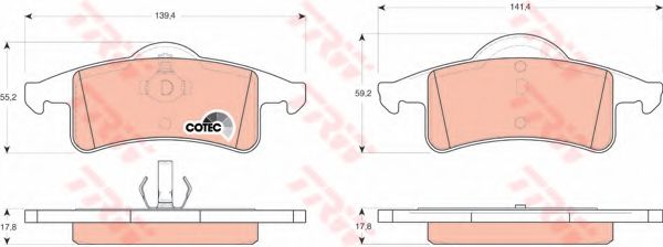 TRW Brake Pad Set, disc brake 10703650 - TRW