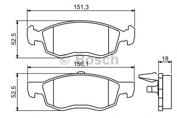 BOSCH Brake Pad Set, disc brake 10328078 - BOSCH