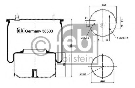 FEBI BILSTEIN Bellow, air suspension 11587465 - FEBI BILSTEIN