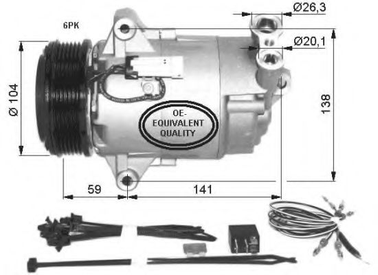 NRF Compressor, air conditioning 11541199 - NRF
