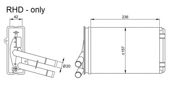 NRF Heat Exchanger, interior heating 11544587 - NRF