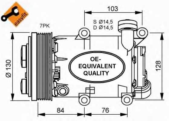 NRF Compressor, air conditioning 11541184 - NRF