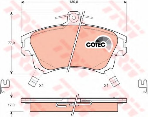 TRW Brake Pad Set, disc brake 10701114 - TRW
