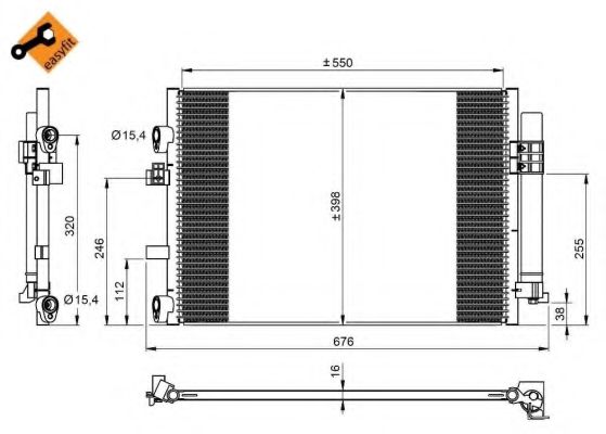 NRF Condenser, air conditioning 11600768 - NRF
