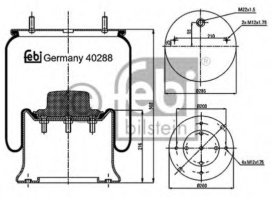FEBI BILSTEIN Bellow, air suspension 11588924 - FEBI BILSTEIN