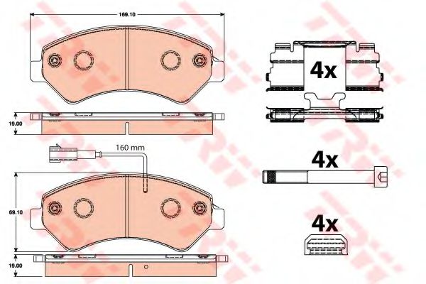 TRW Brake Pad Set, disc brake 11477306 - TRW