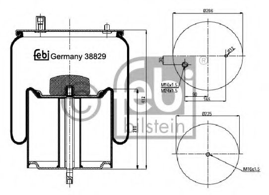 FEBI BILSTEIN Bellow, air suspension 11587752 - FEBI BILSTEIN