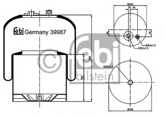 FEBI BILSTEIN Bellow, air suspension 11588725 - FEBI BILSTEIN
