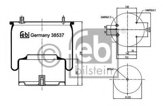 FEBI BILSTEIN Bellow, air suspension 11587494 - FEBI BILSTEIN